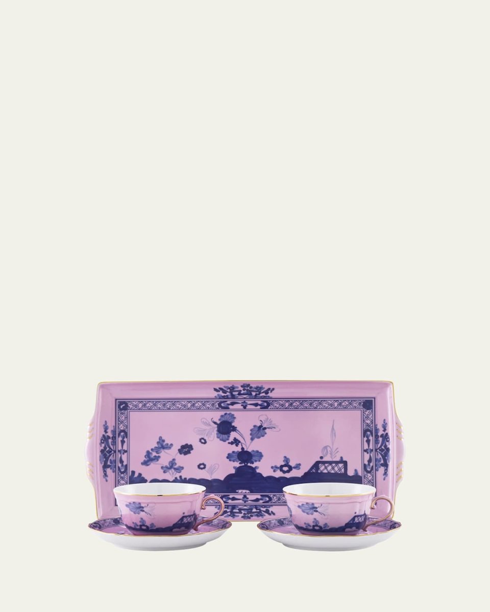 Oriente Italiano Azalea Tea Service Set with Tray